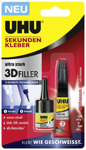 UHU 3D Filler Sekundenkleber 45480 1 Set