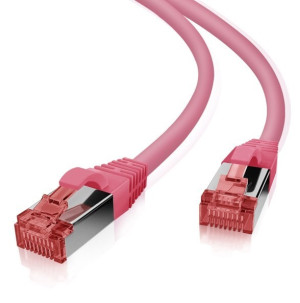 ultra slim Patchkabel S/FTP Cat 6A magenta 10,0m