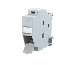 Metz Connect 1309A07003-E Netzwerkdose Hutschiene Lichtgrau