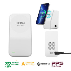 4smarts 5in1 Netzladestation UltiMag DeskTower wei