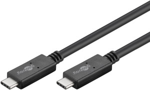 Goobay USB-C Kabel USB 3.2, 5A, 100W, schwarz, 1m