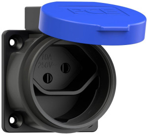 PCE 1313-0bc Aufputz-Steckdose IP55 Schwarz/Blau