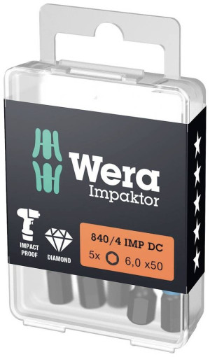 Wera 05057645001 Vielzahn-Bit 5 F 6.3 5St.