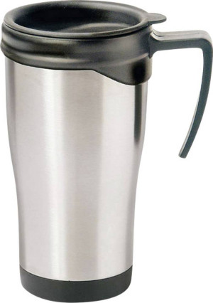 MATO interprsent Thermobecher Edelstahl (gebrstet), Schwarz 0.4l