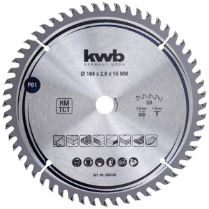 Kwb 586168 Hartmetall Kreissgeblatt 184 x 16mm 1St.