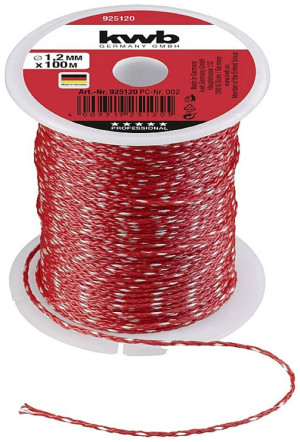 Kwb 925120 Maurerschnur 1,2mm Rot 100m