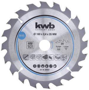 Kwb 584557 Hartmetall lame de scie 160 x 20mm 1 pc(s)
