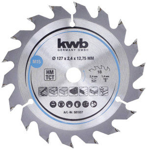 Kwb 581557 Hartmetall Kreissgeblatt 127 x 12.75mm 1St.