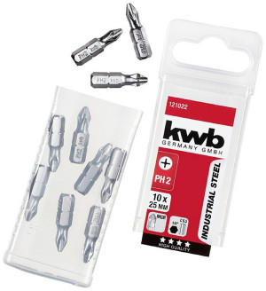 Kwb 121022 Kreuzschlitz-Bit PH 2 Stahl 10St.