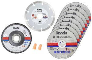 Kwb 712042 Trennscheiben-Set 125mm 10 St. Edelstahl, Stein, Stahl