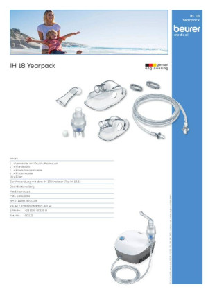 Beurer IH 18 Yearpack Inhalator-Zubehr