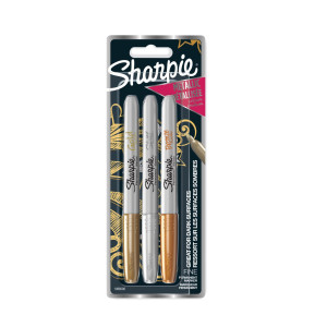 1x3 Sharpie Metallic Marker F Gold/Silber/Bronze