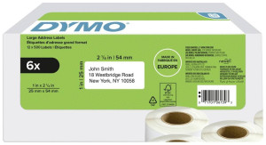 DYMO 2177564 Etiketten Rolle 25 x 54mm Wei 3000 St. Permanent