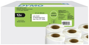 Dymo Einzel-Etiketten Dymo LW-Etiketten 12x 25x54 2177563 25 mm x 54