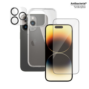 PanzerGlass fr iPhone 14 Pro, Bundle Clear Glass+Case
