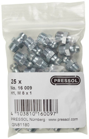 Pressol Kegelschmiernippel H1-gerade, M 8 x 1-VZ 25St.