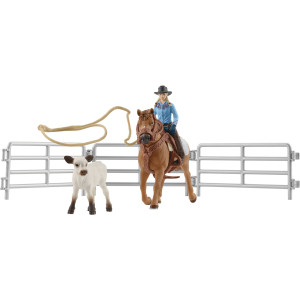 Schleich Team Roping mit Cowgirl
