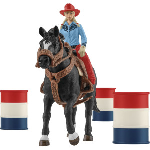 Schleich Farm World     42576 Barrel Racing mit Cowgirl