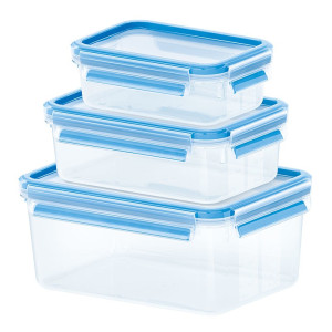 EMSA 3er Set Frischhaltedosen Clip & Close Blau