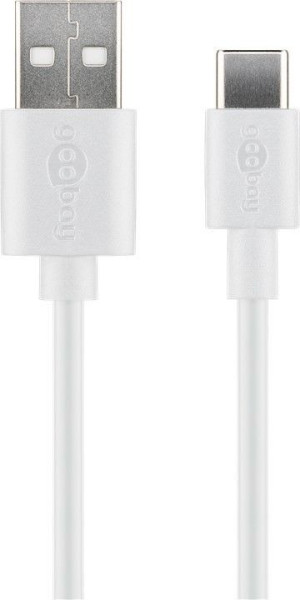 Goobay USB-C Lade- und Synchronisationskabel,1m, wei