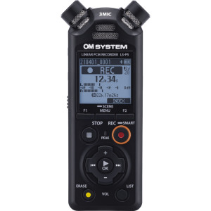 OM System LS-P5 Mobiler Audio-Recorder Schwarz