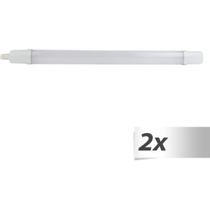 2x1 REV Feuchtraum Lichtleiste Superslim 18W wei