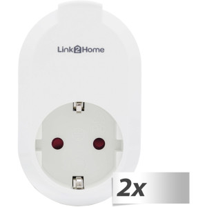2x1 REV Link2Home Steckdose & Zeitschaltuhr wei