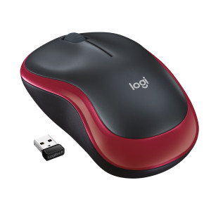 Logitech M185 Maus Funk Optisch Rot 3 Tasten 1000 dpi