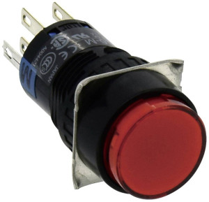 Idec AL6M-M24P-R AL6M-M24P-R Leuchtdrucktaster 250V 1A 2 x Aus/(Ein)