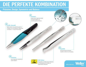 Weller Ere TE3SA SMD-Pinzette 125.00mm