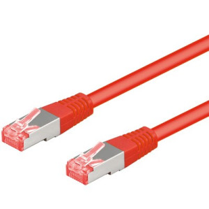 Goobay CAT 6A Patchkabel, S/FTP (PiMF), Rot 1m