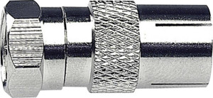 Axing CFA 1-00 Koax-F-Adapter Anschlsse: Koax-Buchse IEC, F-Stecker