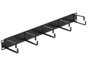 Delock 19" Kabelmanagement-Panel 1HE schwarz