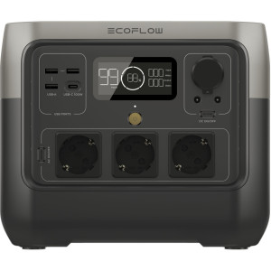 ECOFLOW River 2 Pro Powerstation LiFePO 4 Schwarz mit Laderegler