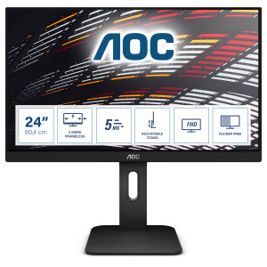 AOC 24P1 60,4cm (23,8") Business Monitor 16:9 VGA/DVI/HDMI/DP 5ms