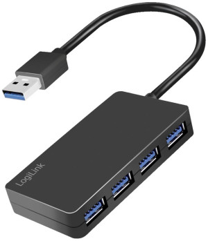 LogiLink UA0396 USB 3.1 Gen 1-Hub Schwarz