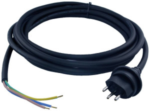 HAWA R6673 Strom Anschlusskabel Schwarz 5m
