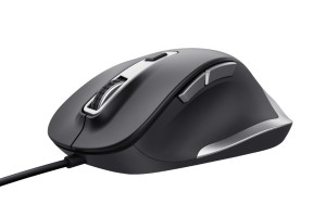 Trust FYDA Ergonomische Maus Kabelgebunden Optisch Schwarz 6 Tasten