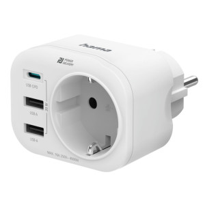 Hama 00223342 Funk-Zwischensteckdose mit USB Wei
