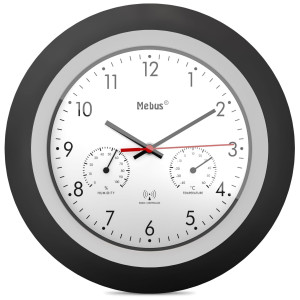 Mebus 19449 Funk-Wanduhr mitThermo-/Hygrom.