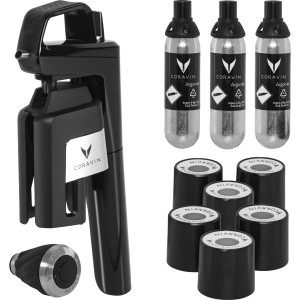 Coravin Weinsystem schwarz Timeless Six + 6 Stck
