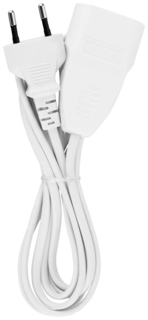 REV 00128010 Strom Verlngerungskabel 2.5A Wei 2m H03VV-F 2X 0,
