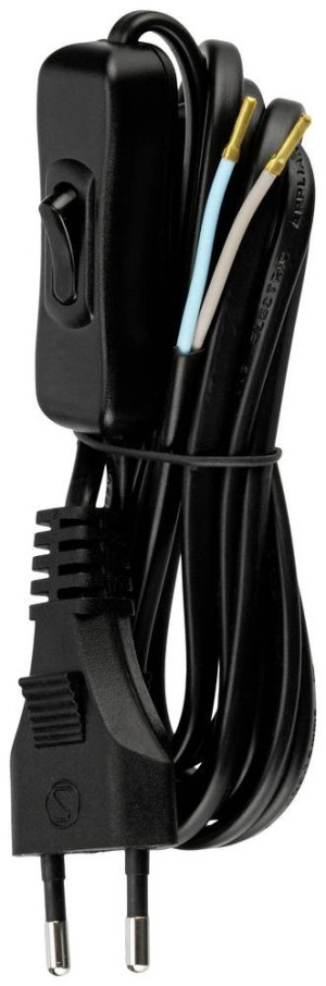 REV 0505681555 Strom Anschlusskabel Schwarz 2m