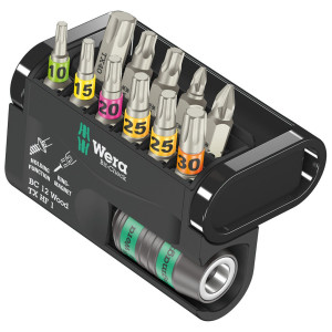 Wera Bit-Check 12 Wood TX HF 1 05057435001 Bit-Set 12teilig TORX,