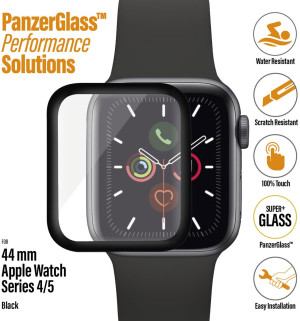 PanzerGlass fr Apple Watch Series 4/5 44mm, Black - Passend fr