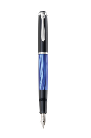 Pelikan 801973 Fllhalter Classic 205, Blau-Marmoriert, Feder