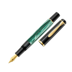 Pelikan 994103 Fllhalter Classic 200, Grn-Marmoriert, Feder