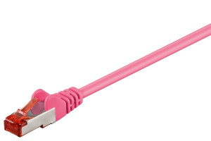 Goobay 10m CAT 6 Patchkabel, S/FTP (PiMF), Magenta