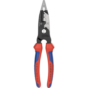 KNIPEX Multifunktions-Elektrikerzange, Griffe mit Mehrkomponenten-H