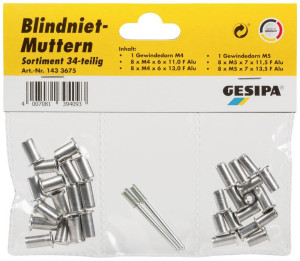 Gesipa 1433675 Blindniete 34 Teile